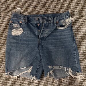 Distressed Women’s Blue Denim Shorts size W29